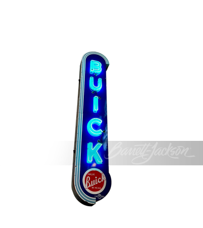 LARGE 1950S BUICK AUTOMOBILES NEON PORCELAIN SIGN