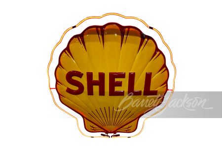 1940S SHELL OIL PORCELAIN NEON PORCELAIN SIGN