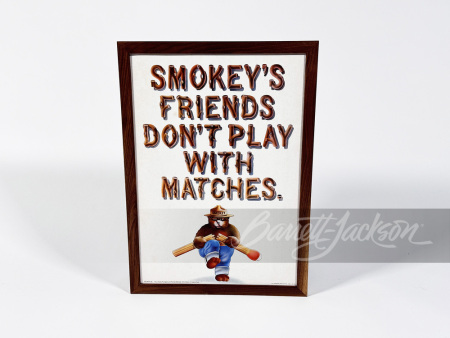 1970 SMOKEY'S FRIENDS NATIONAL PARK CARDBOARD SIGN