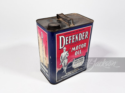 CIRCA 1930S DEFENDER MOTOR OIL 2-GALLON TIN - 2