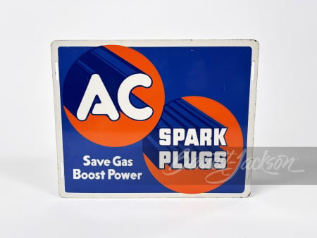 CIRCA 1940S AC SPARK PLUGS TIN SIGN