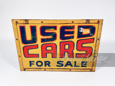 1930S "USED CARS FOR SALE" TIN SIGN - 2