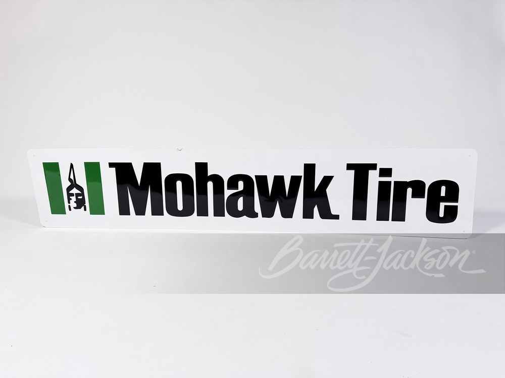 VINTAGE MOHAWK TIRES TIN SIGN.