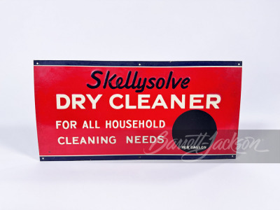 1930S SKELLYSOLVE DRY CLEANER EMBOSSED TIN SIGN