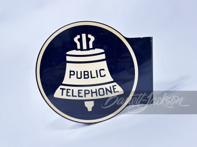 1950S BELL TELEPHONE TIN FLANGE SIGN - 2