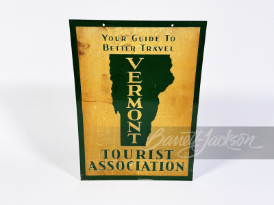 CIRCA 1930S-40S VERMONT TOURIST ASSOCIATION TIN SIGN - 2