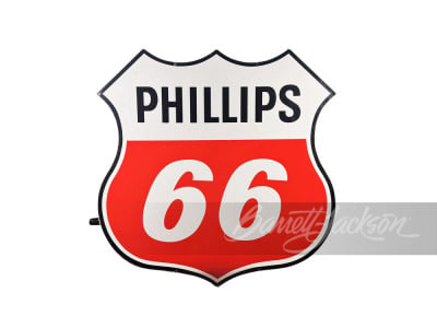 LARGE 1959 PHILLIPS 66 OIL PORCELAIN SIGN - 2