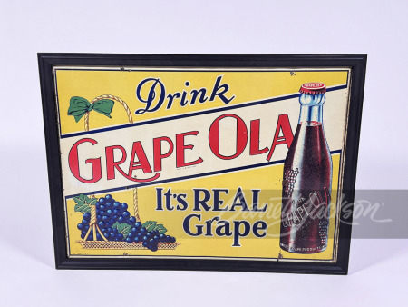 1920S GRAPE OLA TIN SIGN