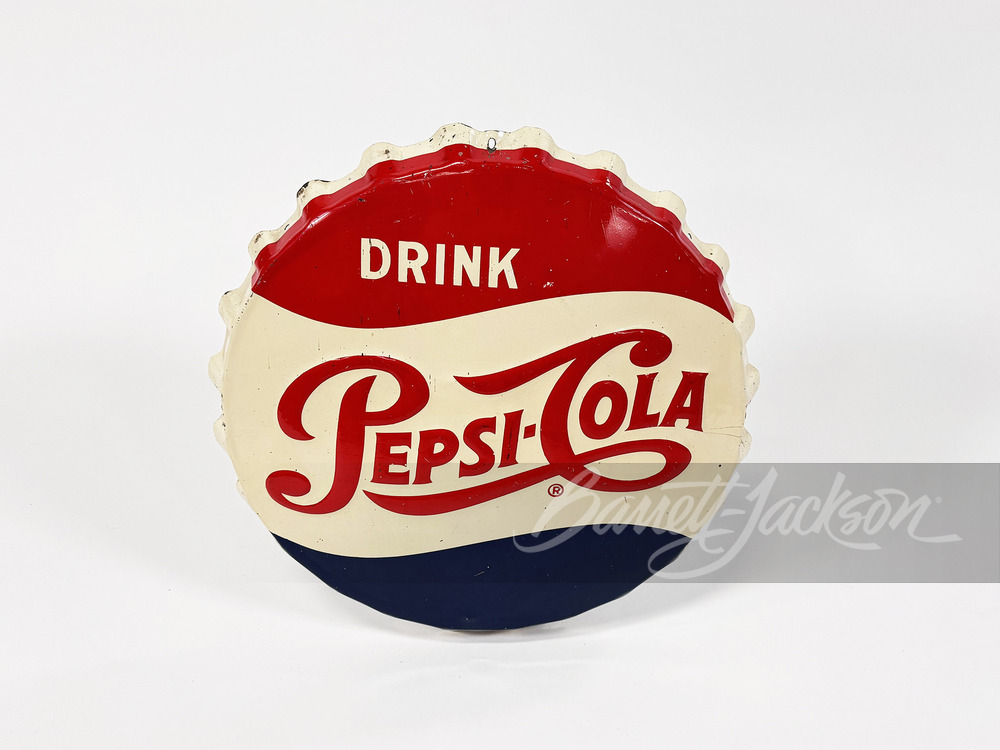 1956 PEPSI-COLA TIN SIGN