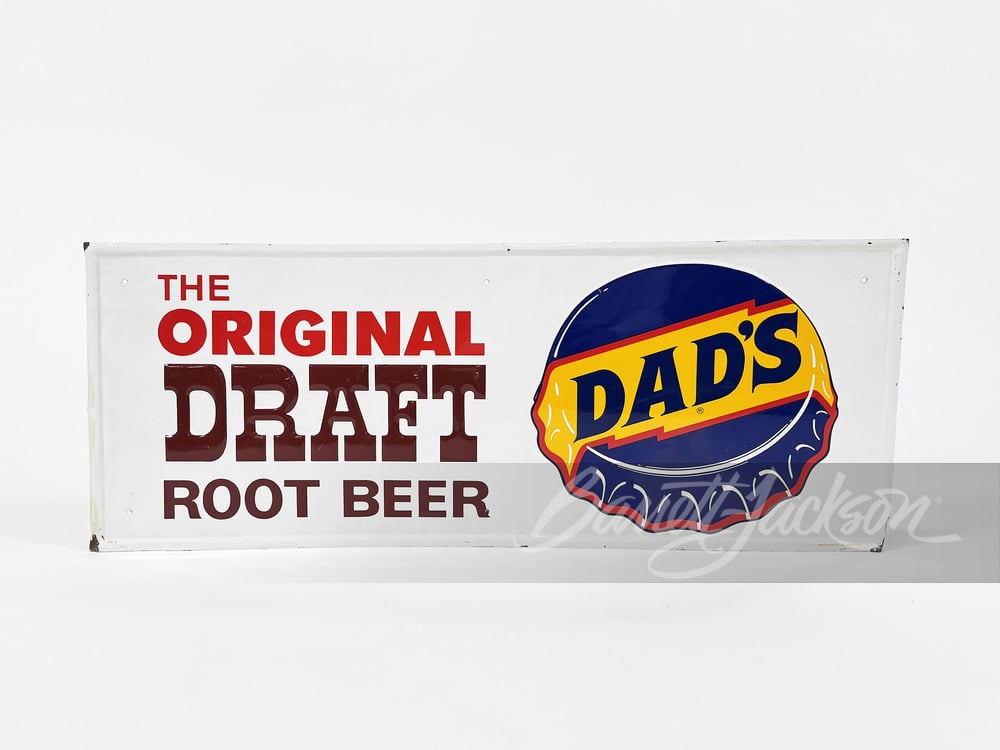 1971 DAD'S ORIGINAL DRAFT ROOT BEER TIN SIGN