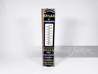 1940S EX-LAX TIN PAINTED THERMOMETER