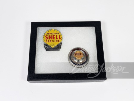 LOT OF TWO 1930S SHELL OIL BADGES