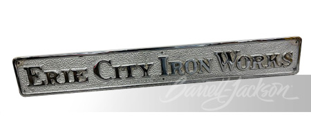 EARLY 1900S ERIE CITY IRON WORKS CAST-METAL SIGN