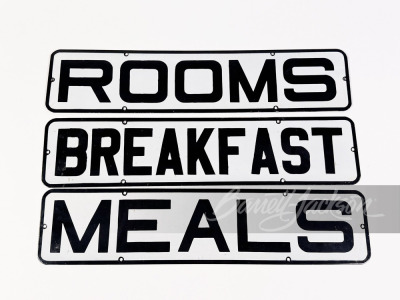 LOT OF THREE CIRCA 1940S-50S RESORT PORCELAIN SIGNS