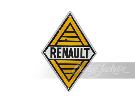 1950S-60S RENAULT AUTOMOBILES PORCELAIN SIGN