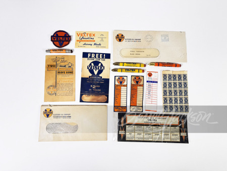 LARGE LOT OF 1930S-50S VELTEX OIL ITEMS