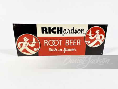 1940S RICHARDSON ROOT BEER EMBOSSED TIN SIGN