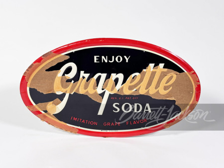 1949 GRAPETTE SODA TIN SIGN