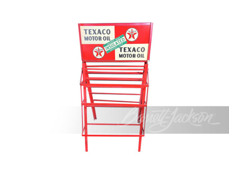 LATE 1940S-EARLY '50S TEXACO MOTOR OIL TIN DISPLAY RACK