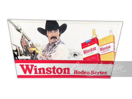 LARGE 1981 WINSTON RODEO SERIES TIN SIGN