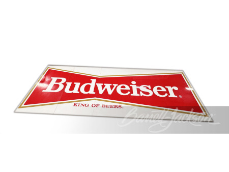 LARGE LATE 1960S-EARLY '70S BUDWEISER BEER TIN SIGN