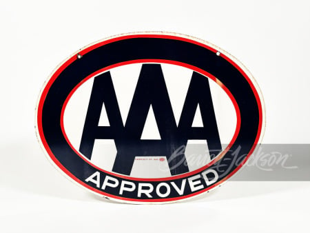 1950S-EARLY '60S AAA APPROVED PORCELAIN SIGN