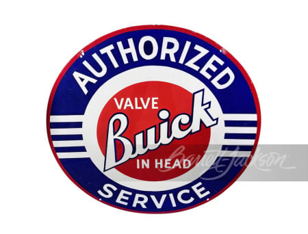 LATE 1940S-EARLY '50S BUICK VALVE-IN-HEAD SERVICE PORCELAIN SIGN