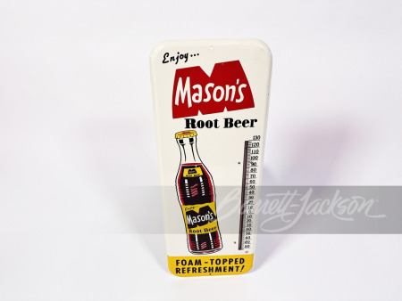 1950S MASON'S ROOT BEER TIN THERMOMETER