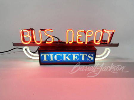 1930S-40S BUS DEPOT TICKETS NEON SIGN