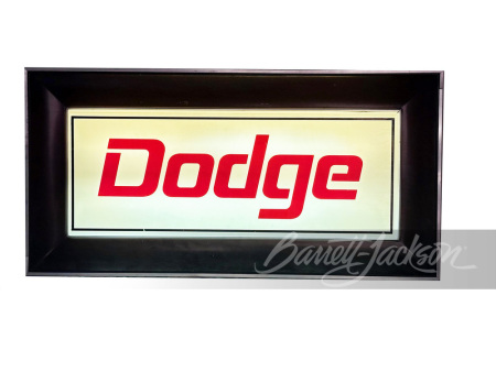 CIRCA LATE 1960S DODGE LIGHT-UP SIGN