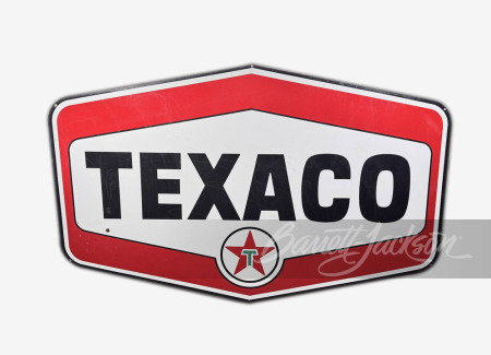 LARGE LATE 1950S-EARLY '60S TEXACO OIL PORCELAIN SIGN