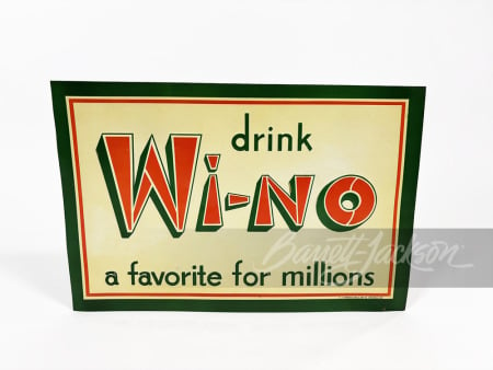 CIRCA 1940S WI-NO SODA TIN SIGN