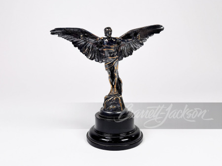 PERIOD ICARUS GREEK WINGED GOD BRONZED HOOD MASCOT