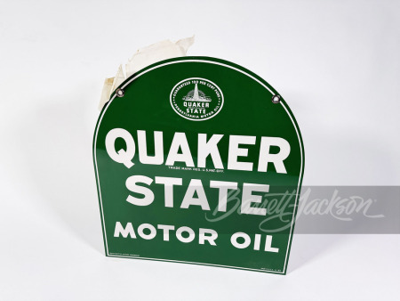 VINTAGE QUAKER STATE MOTOR OIL TIN SIGN