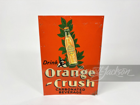 1930S ORANGE CRUSH TIN SIGN