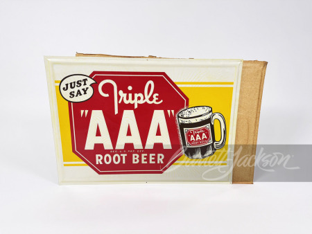 1948 TRIPLE AAA ROOT BEER TIN SIGN