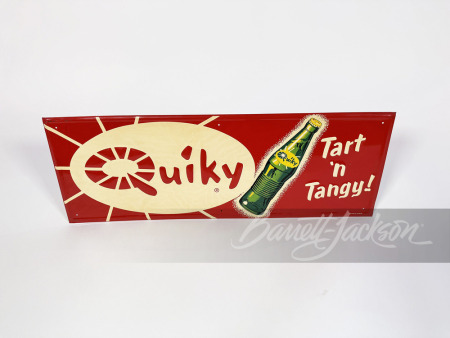 1950S QUIKY SODA EMBOSSED TIN SIGN