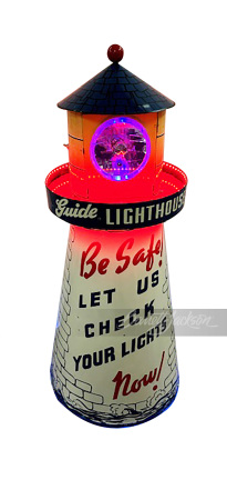 LIGHTHOUSE HEADLIGHT METAL DISPLAY CABINET