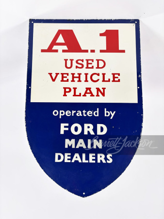 1950S FORD A-1 USED VEHICLE PLAN TIN SIGN