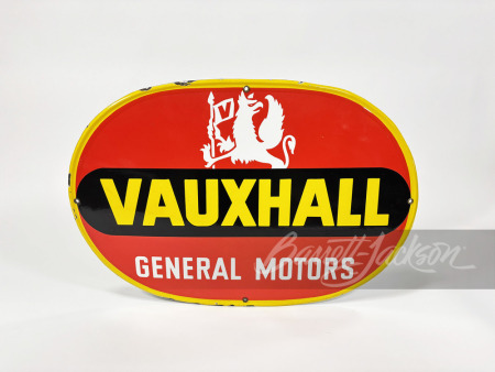 1950S GENERAL MOTORS VAUXHALL AUTOMOBILES PORCELAIN SIGN