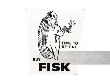 1940S-50S FISK TIRES PORCELAIN SIGN