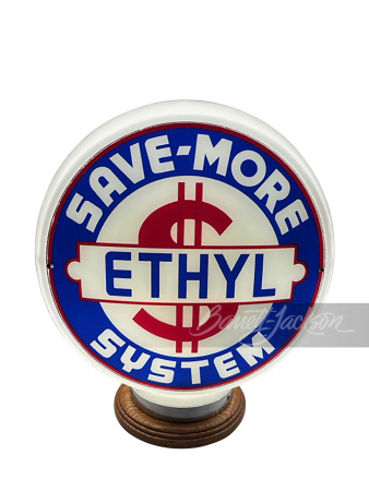 LATE 1930S-40S SAVE-MORE SYSTEM ETHYL GASOLINE GAS PUMP GLOBE