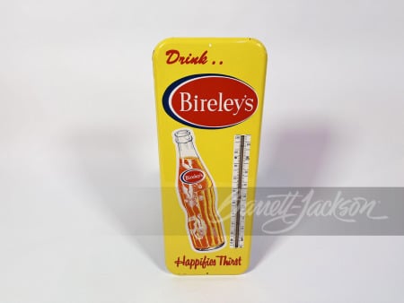 LATE 1950S-EARLY '60S BIRELEY'S ORANGE SODA TIN THERMOMETER