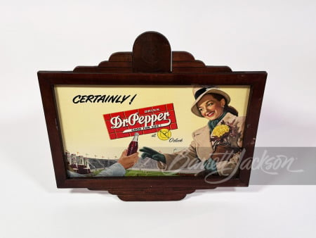 1940S DR PEPPER SODA CARDBOARD SIGN