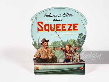 1930S-40S SQUEEZE ORANGE SODA CARDBOARD SIGN