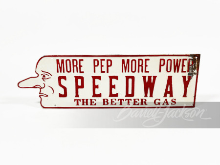 1920S SPEEDWAY GASOLINE OF COLORADO EMBOSSED TIN SIGN