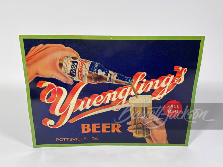 CIRCA 1933 YUENGLING BEER EMBOSSED TIN SIGN