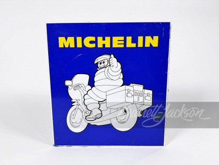 CIRCA 1970S MICHELIN MOTORCYCLE TIRES TIN FLANGE SIGN