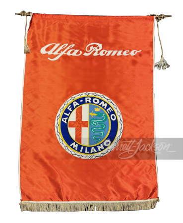 CIRCA 1950S-60S ALFA ROMEO SILK BANNER