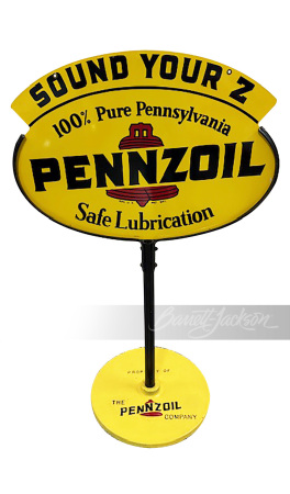 VINTAGE PENNZOIL TIN CURB SIGN